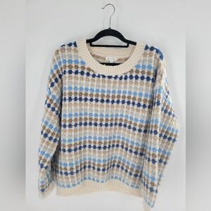 Blu Pepper Drop Shoulder Crewneck Sweater Size L